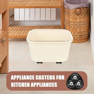 ใหม่ 4PCS Self-Adhesive 3-Ball ล้อ Mini Swivel Rollers สําหรับเฟอร์นิเจอร์กล่องเก็บถังขยะ Smooth Gliding Sticky ฐาน