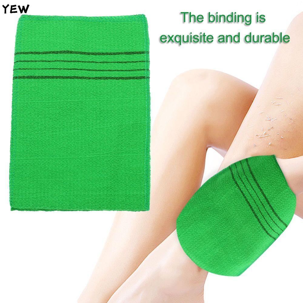 YEW Exfoliating ผ้าเช็ดตัวนวดทําความสะอาดทนทานแบบพกพาเหนียวไฟเบอร์ Washcloth