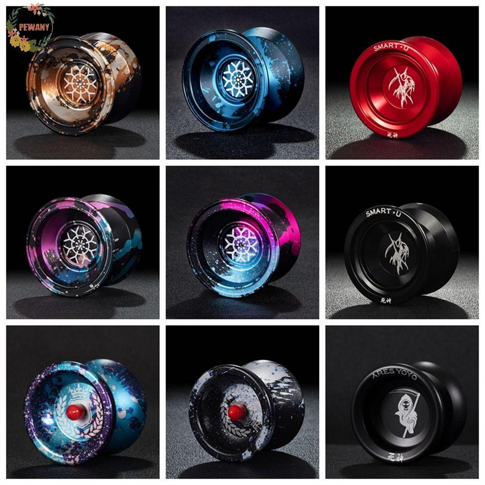 PEWANY Yo Yo ของเล่น, โลหะผสมไม่ตอบสนองอลูมิเนียมโลหะ Yoyo, ของเล่นคลาสสิกความเร็วสูง Spinning String 10 Ball Bearing Yoyo Ball ของเล่นเด็ก