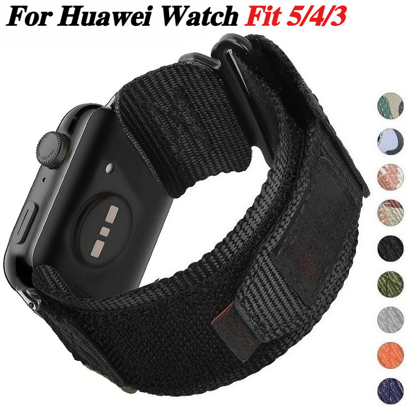 สายรัดกีฬาทอแบบห่วงไนลอนสําหรับนาฬิกา Huawei Fit 5/Fit 5Pro/4Pro/4