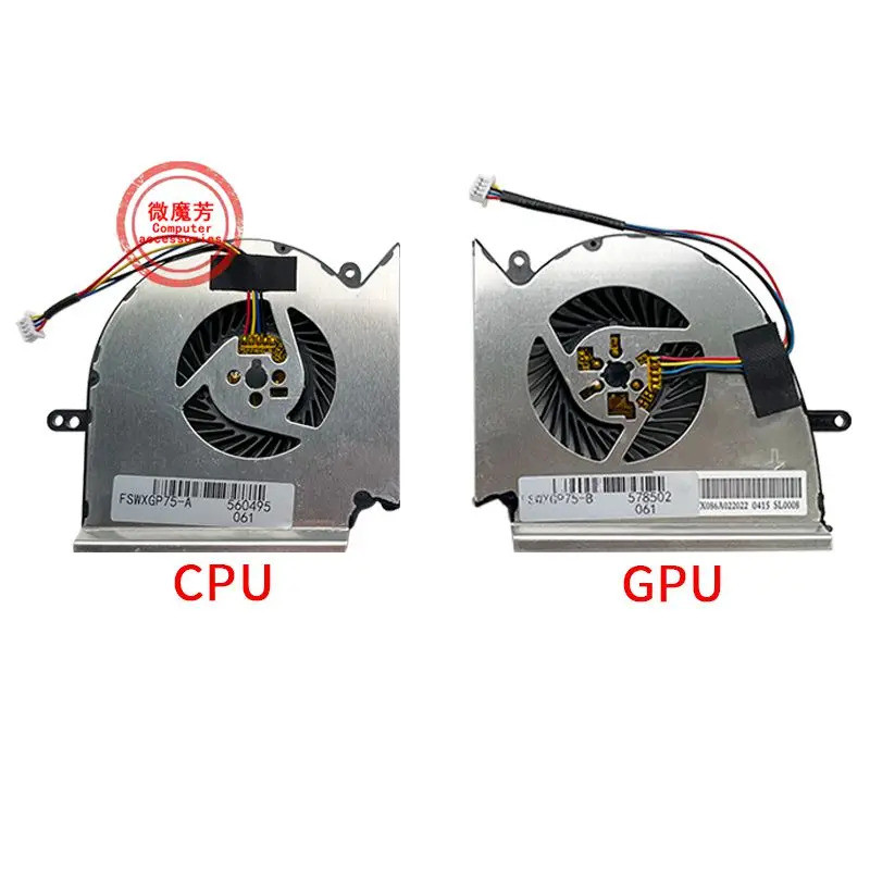ใหม่แล็ปท็อปพัดลมระบายความร้อน cpu สําหรับ MSI GE75 GP75 GL75 WE75 VR MS-17E2 MS-17E4 MS-17E5 MS-17E