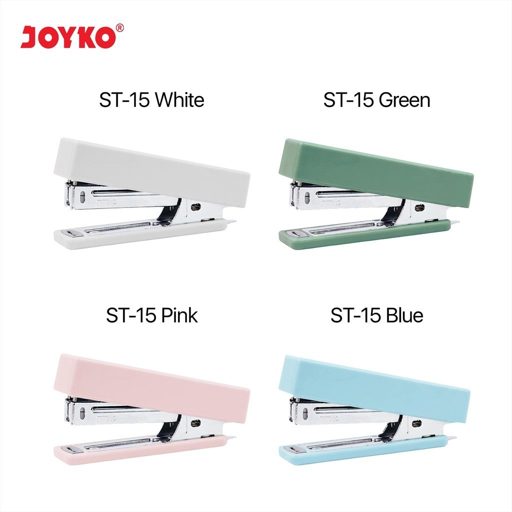MESIN JOYKO Stapler ST-15 / Hector Staples Stapler / เครื่อง Snap สีพาสเทล ST15