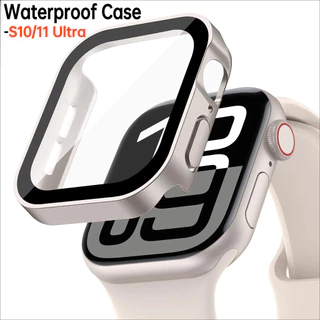 กันน้ําขอบตรงป้องกันหน้าจอสําหรับ Apple Watch11 10 46 มม.42/9 8 7 6 5 44 มม.41/45/40/SE3 /SE2 Ultra3/2 49 มม.อุปกรณ์เสริม