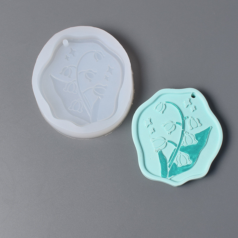 Lily of the Valley Star Listing Mold ตู้เสื้อผ้ารถพลาสเตอร์กลิ่นหอมแท็บเล็ตเทียนหอมทิวลิปผีเสื้อรายช