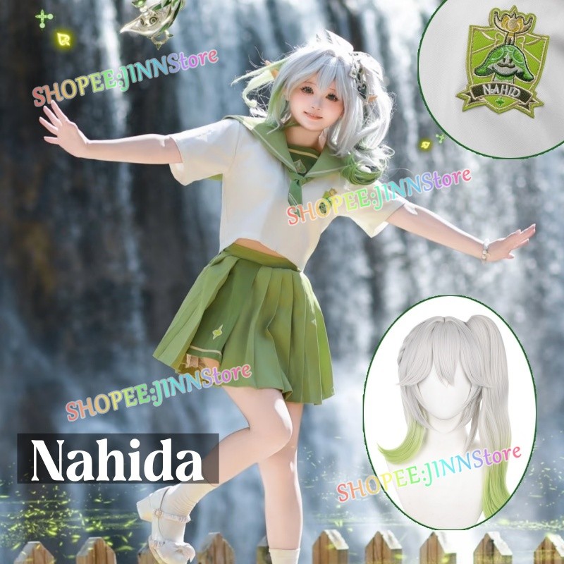 -JINN-NAHIDA คอสเพลย์เครื่องแต่งกาย GENSHIN IMPACT NAHIDA บทบาทเล่น Carnival Party การ์ตูน Con ภาพเค