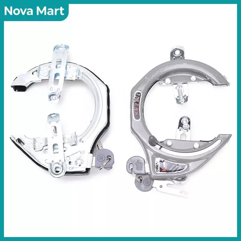 NOVA Mart ตัวล็อคจักรยานเสือภูเขาล็อกจักรยานป้องกันการโจรกรรมโซ่เหล็กพร้อมกุญแจในสต็อก