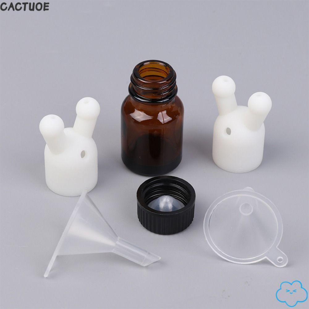 CACTUOE Essential Oil Inhaler Cap, Mini น้ําหอมพลาสติก Inhaler, Double Hole Leakproof Essential Oil 