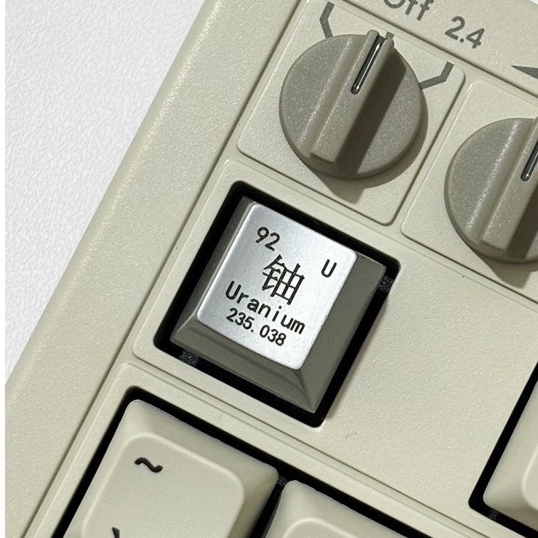 เบอร์ 92 Uranium 235 Keycap Creative Mechanical Keyboard Cap 3d สามมิติ Keycap ของขวัญน่ารักส่วนบุคค