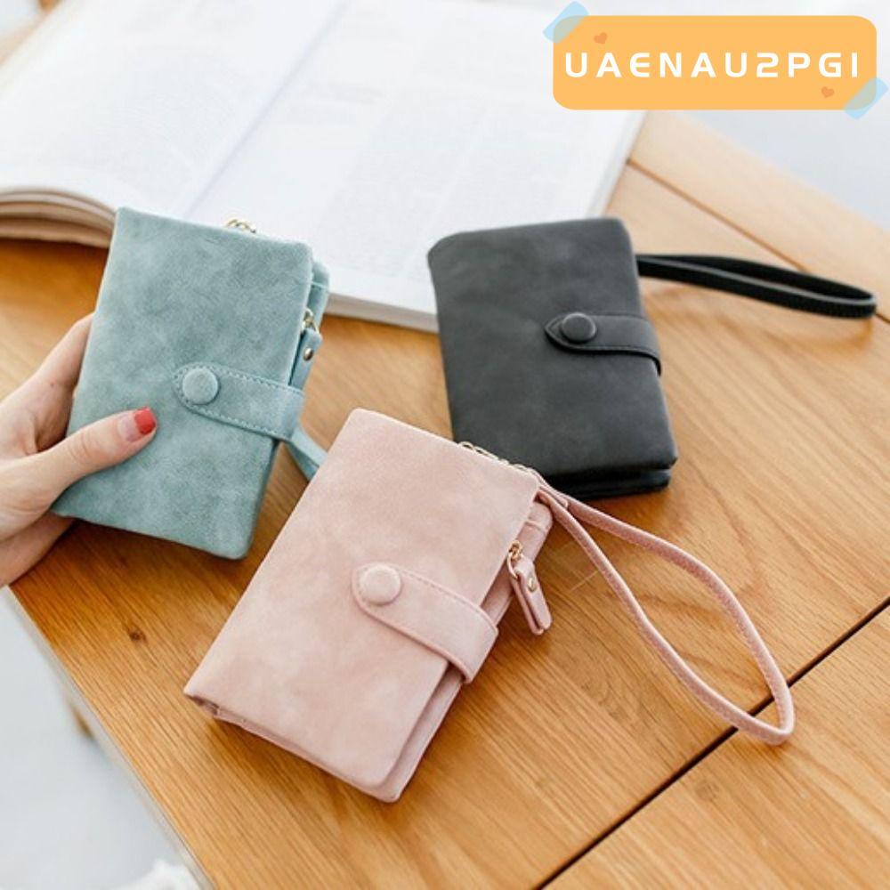 UAENAU2PG1 Tri-fold Wallet Purses Buckle Carteras Multi-slot Purse