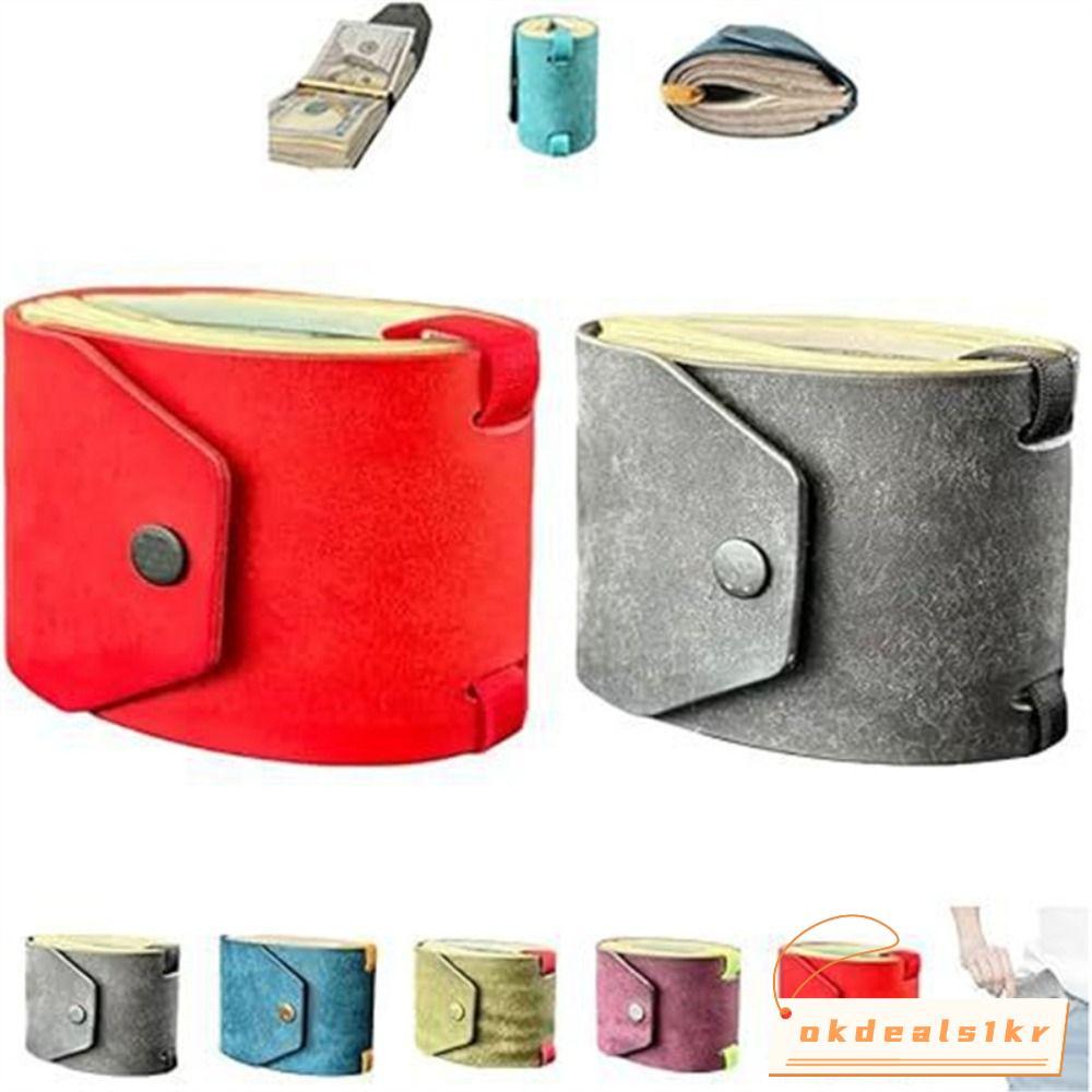 IOKDEALS1 Cash Bag, Money Wallet Organizer Leather Wrap Wallet, Money Holder Fast Cash Access Pocket