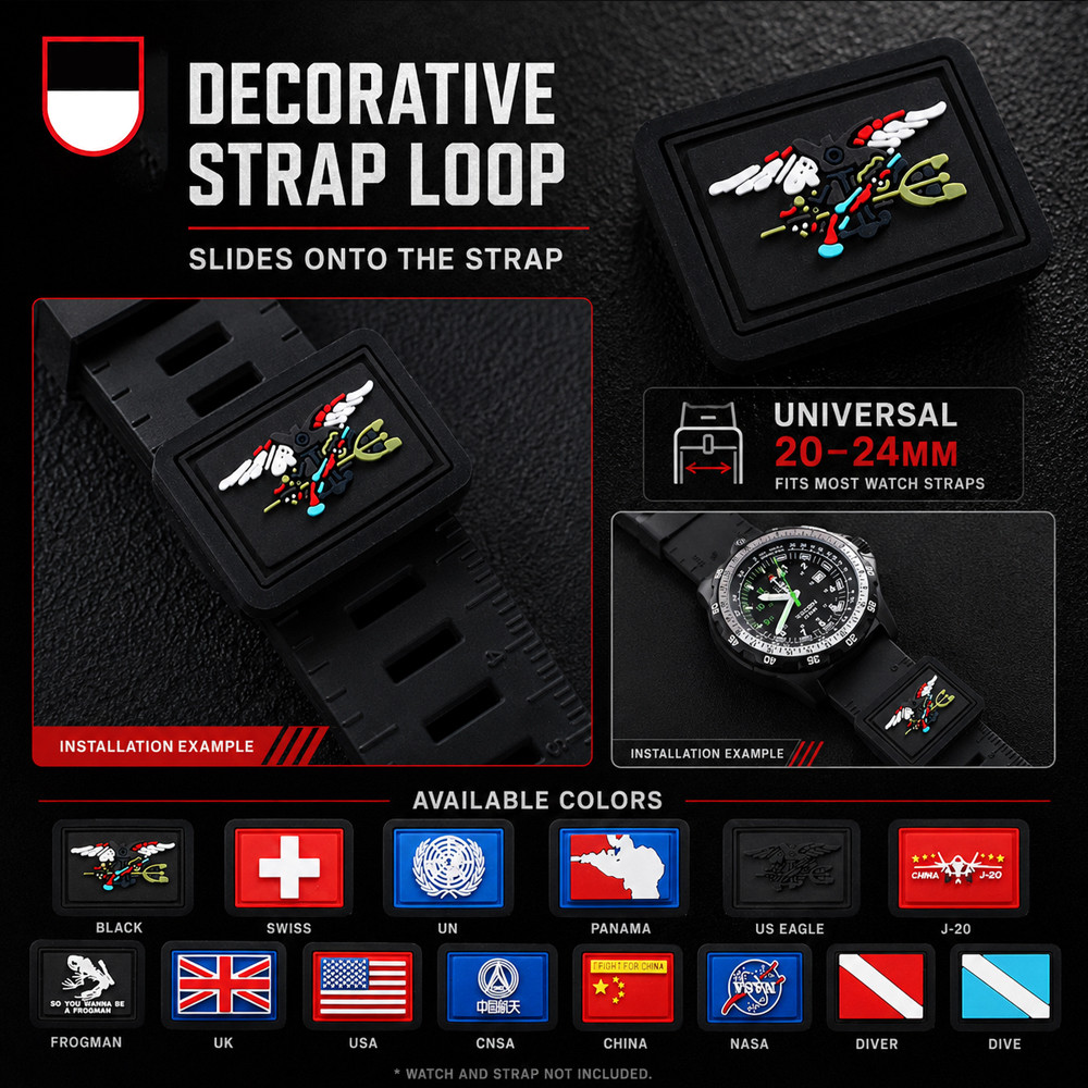 ห่วงรัดสายนาฬิกายาง สำหรับ LUMINOX ทุกรุ่น ห่วงแต่งสายซิลิโคน อะไหล่ตกแต่งนาฬิกา