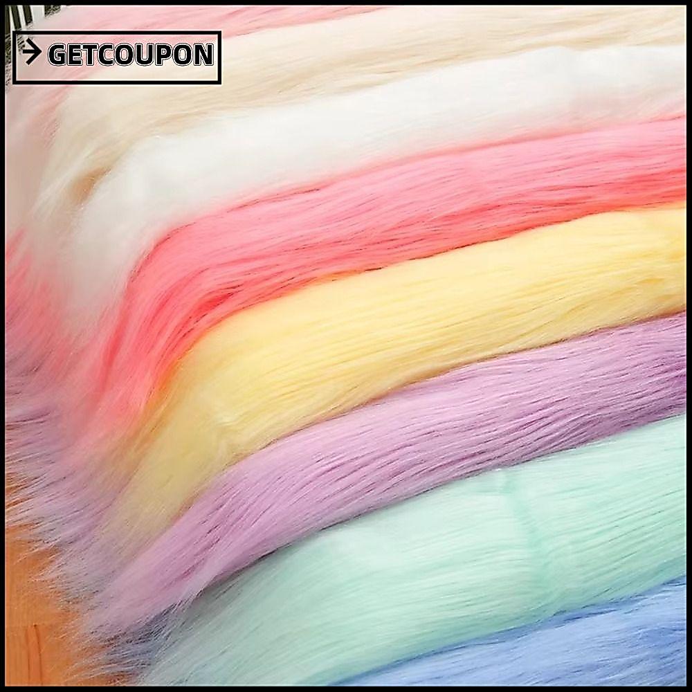 ผ้าขนสัตว์เทียม ขนาด 25x45 ซม. สีทึบ ความยาว 9 ซม. สำหรับทำตุ๊กตาและงานฝีมือ DIY