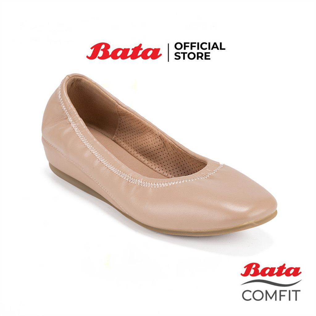 Bata บาจา  รองเท้าเพื่อสุขภาพแบบสวม เทคโนโลยี Cushion สำหรับผู้หญิง รุ่น CATLYN สีดำ 6016157 สีเบจ 6018157