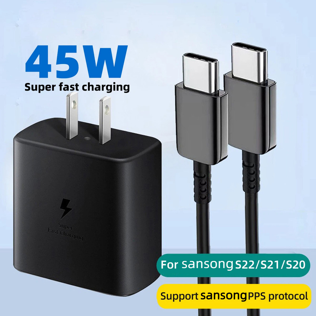 45W Fast Charger Adapter Super Fast charging Type C ถึง Type C เหมาะสําหรับรุ่นต่างๆ