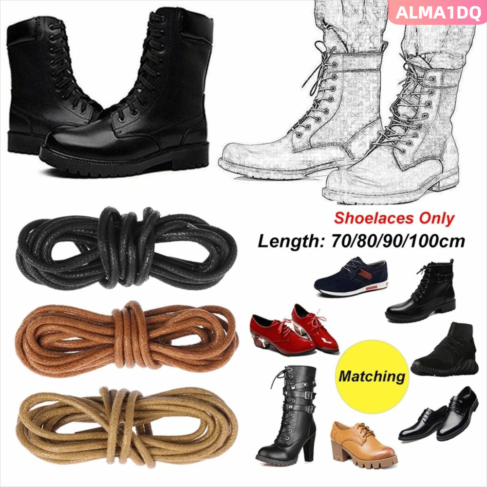 ALMA1DQ รองเท้า Laces Strings, 70/90/100 ซม.รอบ Waxed Shoelaces, ผู้ชายผู้หญิงรองเท้าอุปกรณ์เสริมรอง