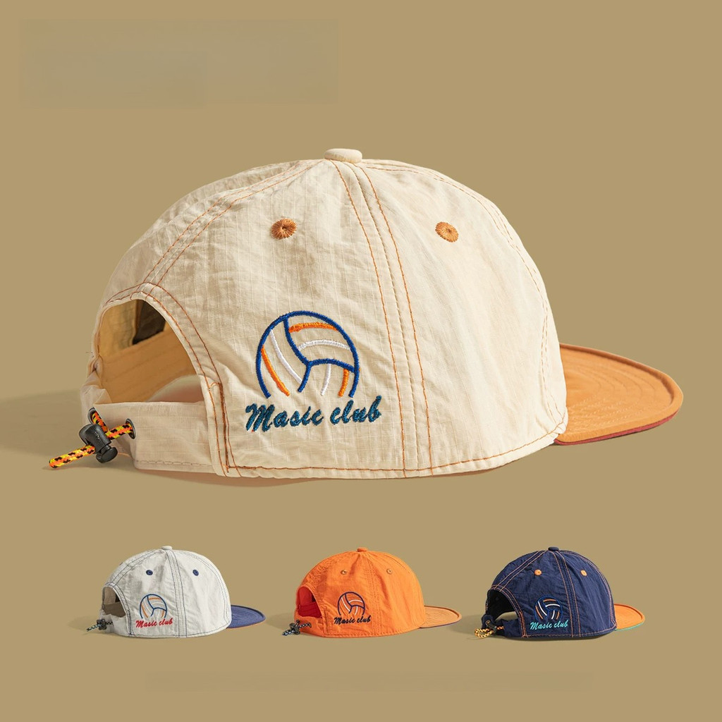 American Vintage Quick-drying Thin Breathable เบสบอลหมวกฤดูร้อนกลางแจ้ง Unisex Soft Brim แรเงาหมวก