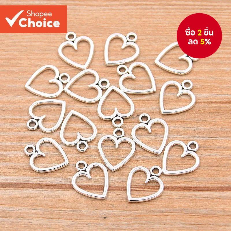 20/40pcs Handmade Silvery Golden สี Hollow Hearts Charms จี้สําหรับ DIY สร้อยคอสร้อยข้อมือต่างหูพวงกุญแจกระเป๋าตกแต่งเครื่องประดับเครื่องหมายวันวาเลนไทน์