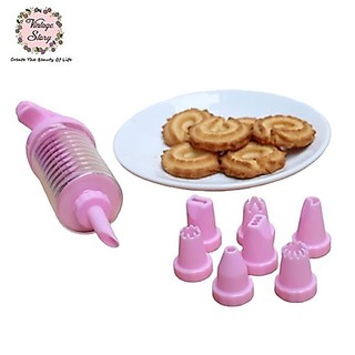 Alat Cetakan Adonan Biskuit Krim Cookies Kue Roti Set 8 Nozzle Dekorasi Baking