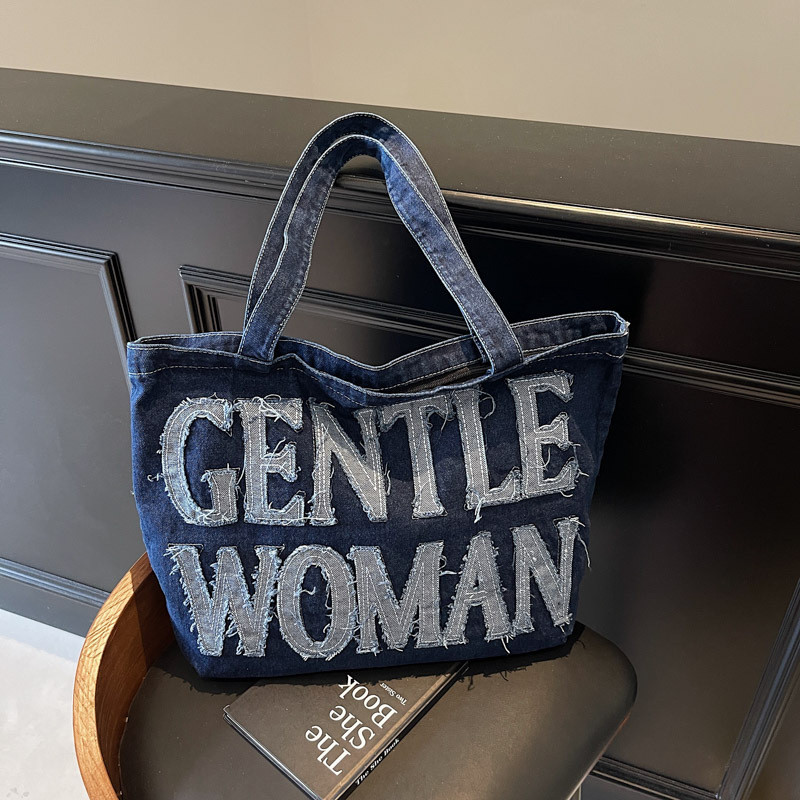 11 Thailand Gentlewoman Denim Bag Women 2026 Large Capacity Commuter Tote Bag Work Shoulder Bag Thai
