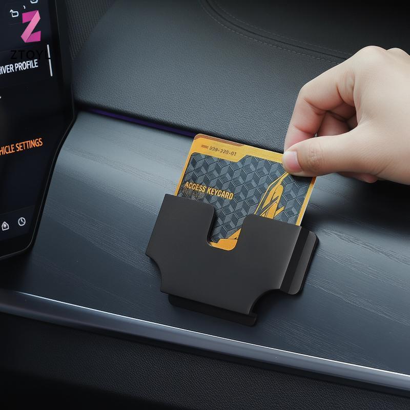 [ZTO-t] ที่ใส่บัตรภายในรถยนต์ Universal Portable Multi-function Card Organizer Box for Business Credit Cards Daily Use Car and Home