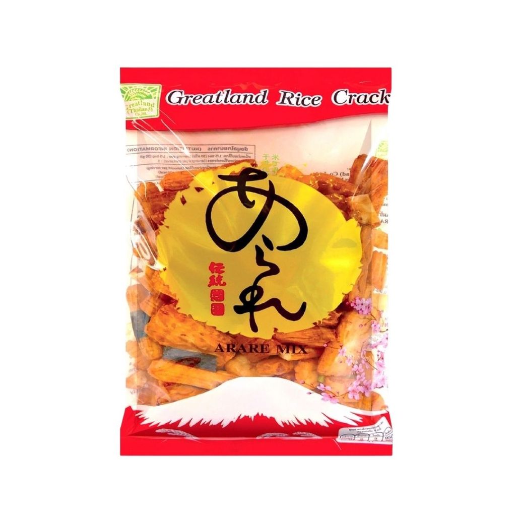 เกรทแลนด์ ข้าวอบกรอบรวมรส Greatland Rice Cracker Arare Mix 50g.