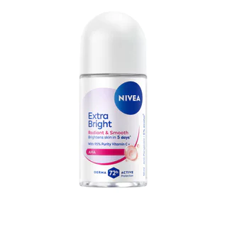 Nivea นีเวีย โรลออน เอ็กซ์ตร้า ไบรท์ เรเดียนท์ แอนด์ สมูท 50 มล. ลดเหงื่อ ระงับกลิ่นกาย