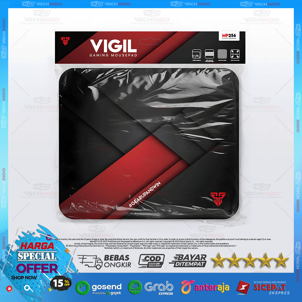 แผ่นรองเมาส์ / แผ่นรองเมาส์ / แผ่นรองเมาส์สําหรับเล่นเกม Fantech Vigil MP256 Fantech Vigil MP256 แผ่