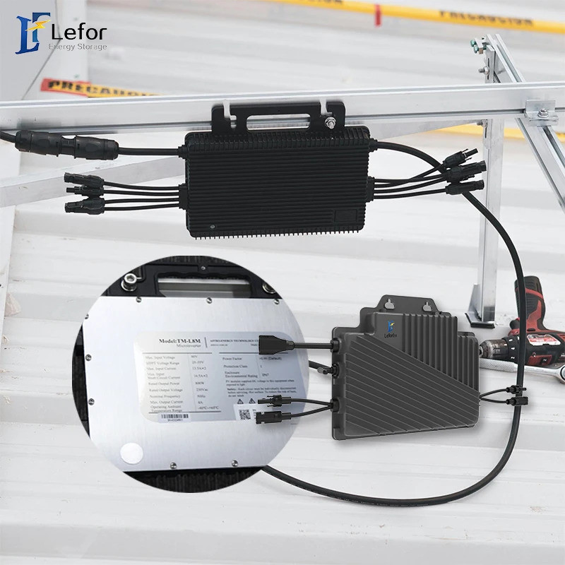 ในสต็อก Leforess CE 600W 800W Micro Inverter Grid Tied Solar Microiner Solar Micro Grid Inverter สํา