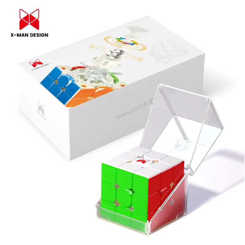 QiYi X-Man Tornado V3M 3x3 Magnetic Magic Cube Tornado V3M Pioneer UV ปริศนา Fidget ของเล่น