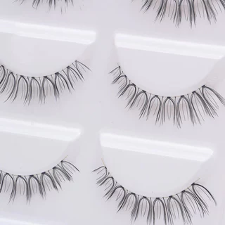 5 คู่ UV Shape ขนตาปลอมธรรมชาติ Wispy มังงะการ์ตูน Eye Reusable เกาหลีแต่งหน้า Lashes