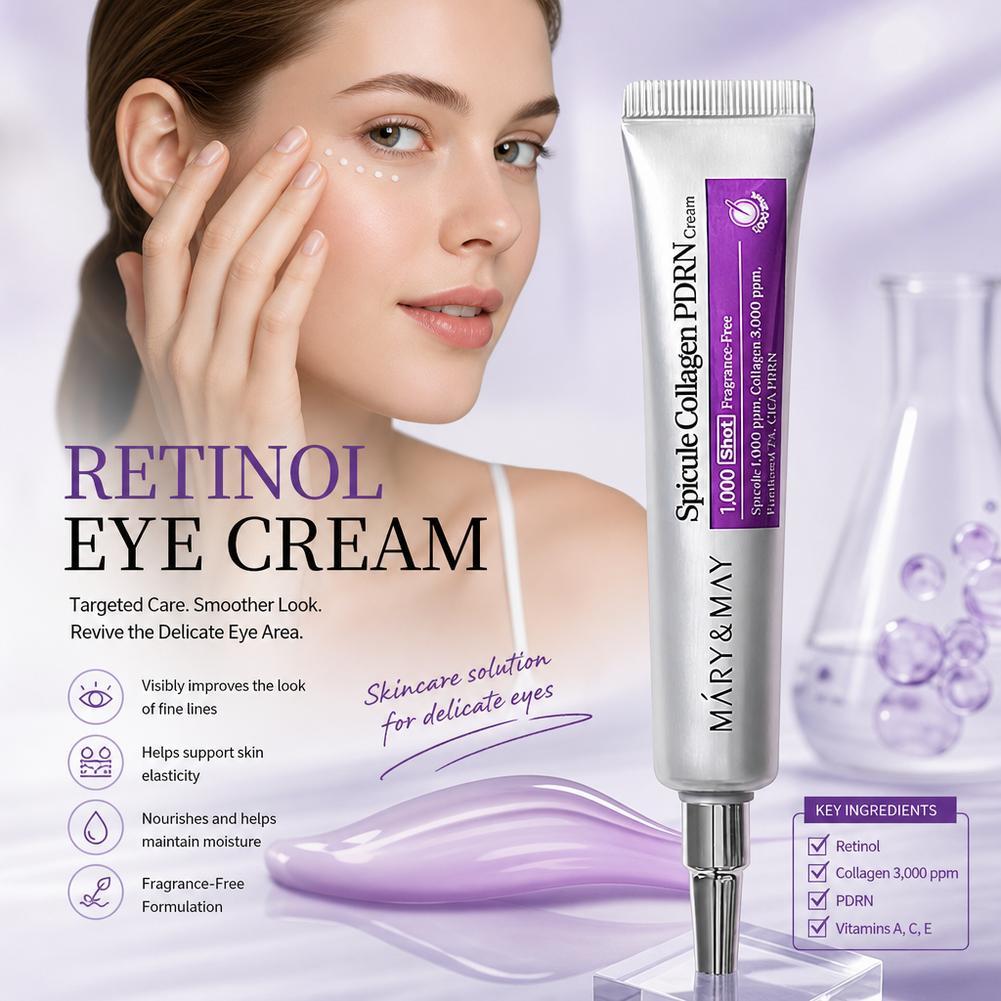 15g Spicule May Retinol PDRN Eye Cream คอลลาเจนกบปลา Moisturizing PDRN Face Cream