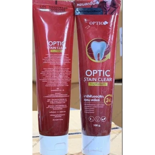 โปร 3 หลอด ยาสีฟันออฟชั่น Option Stain Clear ของแท้รับตรงบริษัท ออฟชั่นวัยรุ่น 1 หลอด 100 กรัม