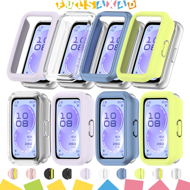 กลวงออก PC กรณีนาฬิกา for Smartwatch Huawei Band 11 11 Pro /10 9 8 NFC อุปกรณ์ป้องกันหน้าจอรูฝาครอบกันชนอุปกรณ์เสริม