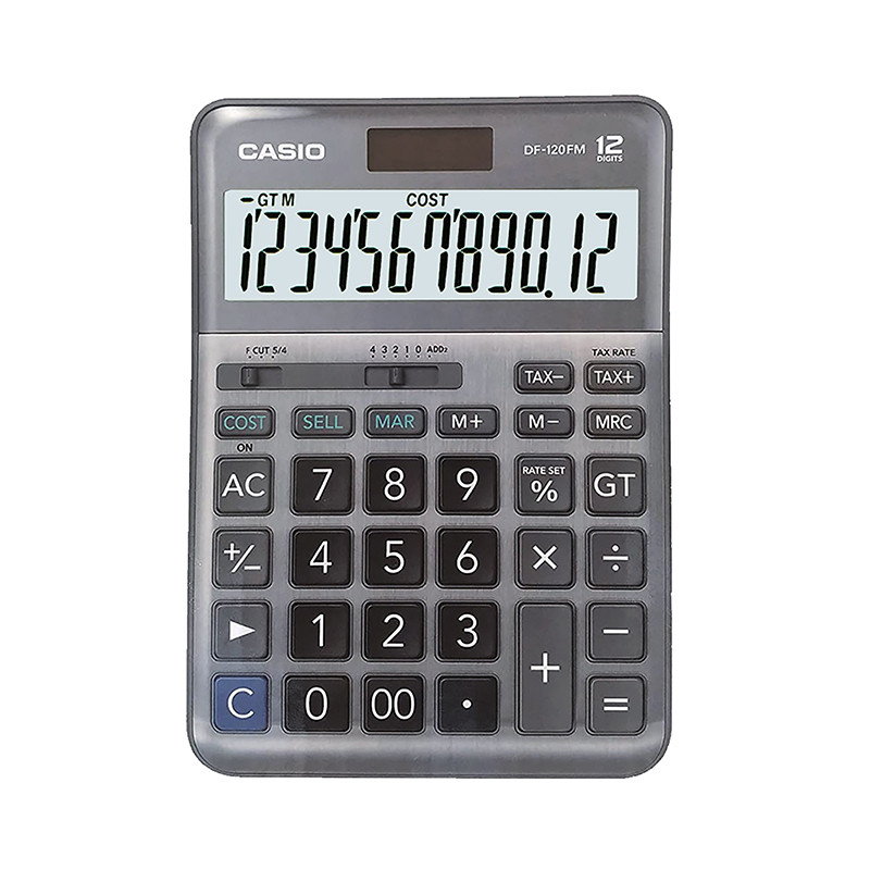 CASIO เครื่องคิดเลข รุ่น DF-120FM-PK-W-DP สีชมพู
