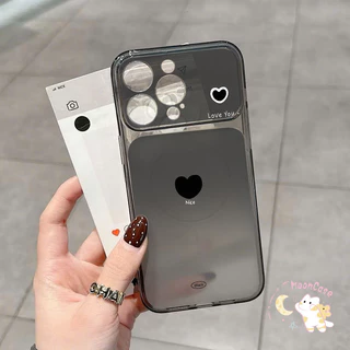 เคสโทรศัพท์ลายไล่สีเกรดพรีเมี่ยมกับรูปหัวใจ เคสไอโฟน17air เหมาะสำหรับ IPhone 16 17 15 14 13 12 11 Pro Max 15 Plus