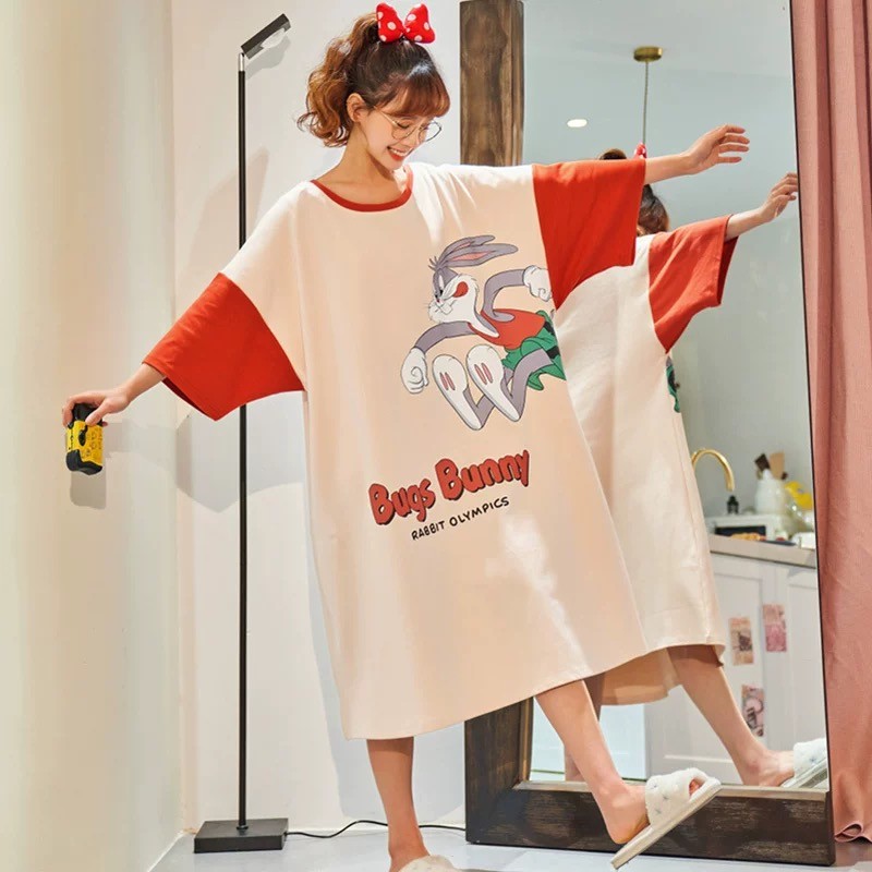 EV148/E297 Apricot Maternity Home Nightdress กระโปรงคนท้อง M90-130 L140