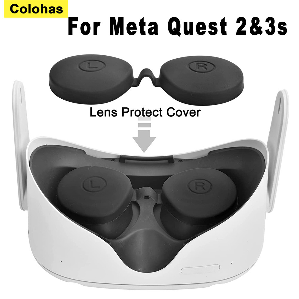 Colohas VR ฝาครอบเลนส์สําหรับ Oculus Quest 2 3S ป้องกันฝุ่นป้องกันรอยขีดข่วนเลนส์ซิลิโคนสําหรับ Meta Quest 2 3S VR อุปกรณ์เสริม