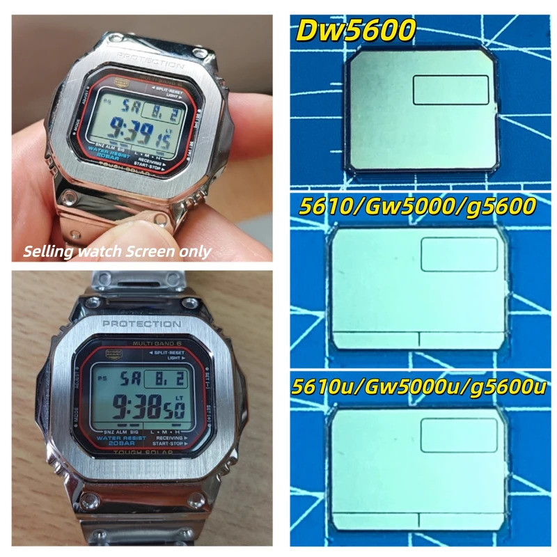 STN หน้าจอ LCD Mod สําหรับ Casio หน้าจอสําหรับ DW5600 5610 5610u GW5000 G5600 gw5000u การปรับเปลี่ยน