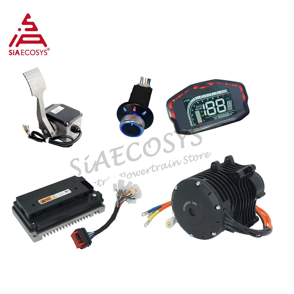 QS มอเตอร์ 138 3KW V3 70H กลางไดรฟ์มอเตอร์ชุดแปลง 5500W สูงสุดต่อเนื่อง 72V 100KPH พร้อม EM150-2SP C