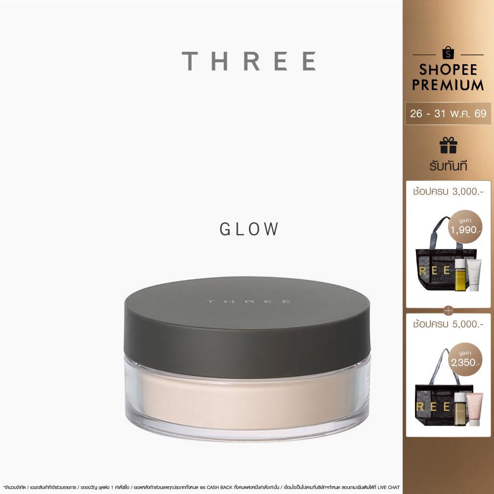 THREE Ultimate Diaphanous Loose Powder Glow แป้งลูส พาวเดอร์ เพื่อผิวดูฉ่ำวาว 17 G.