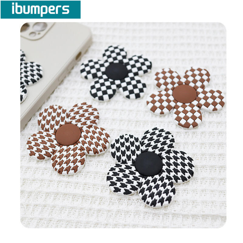 Ibumpers DIY เคสโทรศัพท์วัสดุชุด 3D เรซิ่น Hearts, ตลก Big Mouth Charms, Gingham Bows & PVC Houndstooth ดอกไม้สําหรับ iPhone Casing