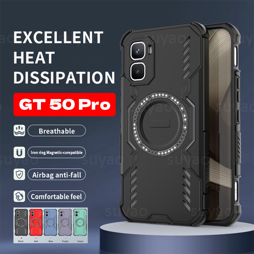สําหรับ infinix GT 50 Pro GT50 50Pro 30 2026 เกราะเคสโทรศัพท์ Magnetic Attraction ปลอกกระจายความร้อน GT50Pro กันชนกันกระแทกแฟชั่นเลนส์ป้องกันฮาร์ดปกหลัง