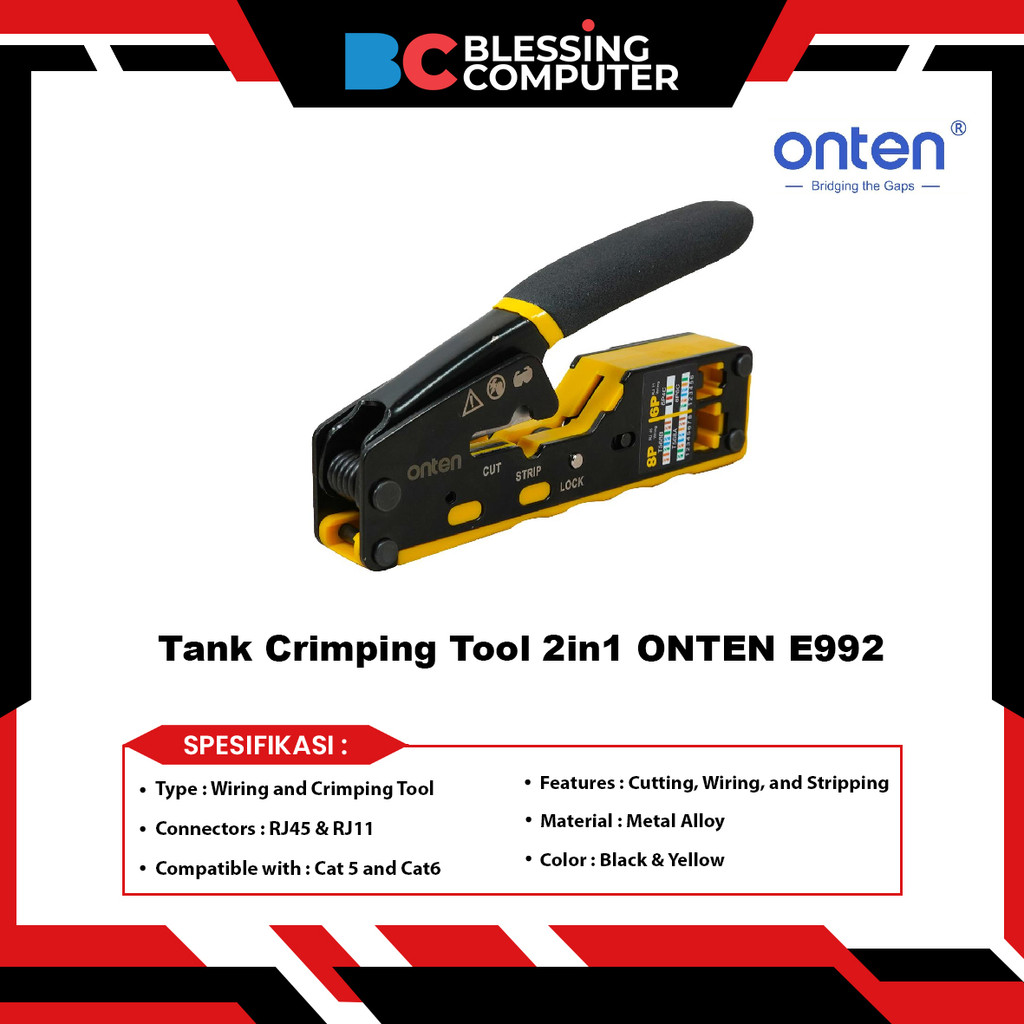 ONTEN E992 ถังเครื่องมือจีบ 2-in-1
