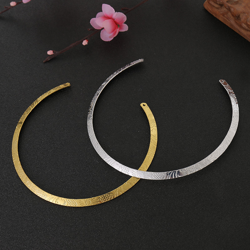 สร้อยคอเหล็กอุปกรณ์เครื่องประดับวัสดุ DIY Handmade โบราณ Hanfu Yingluo สร้อยคอแหวนเส้นผ่านศูนย์กลางภ