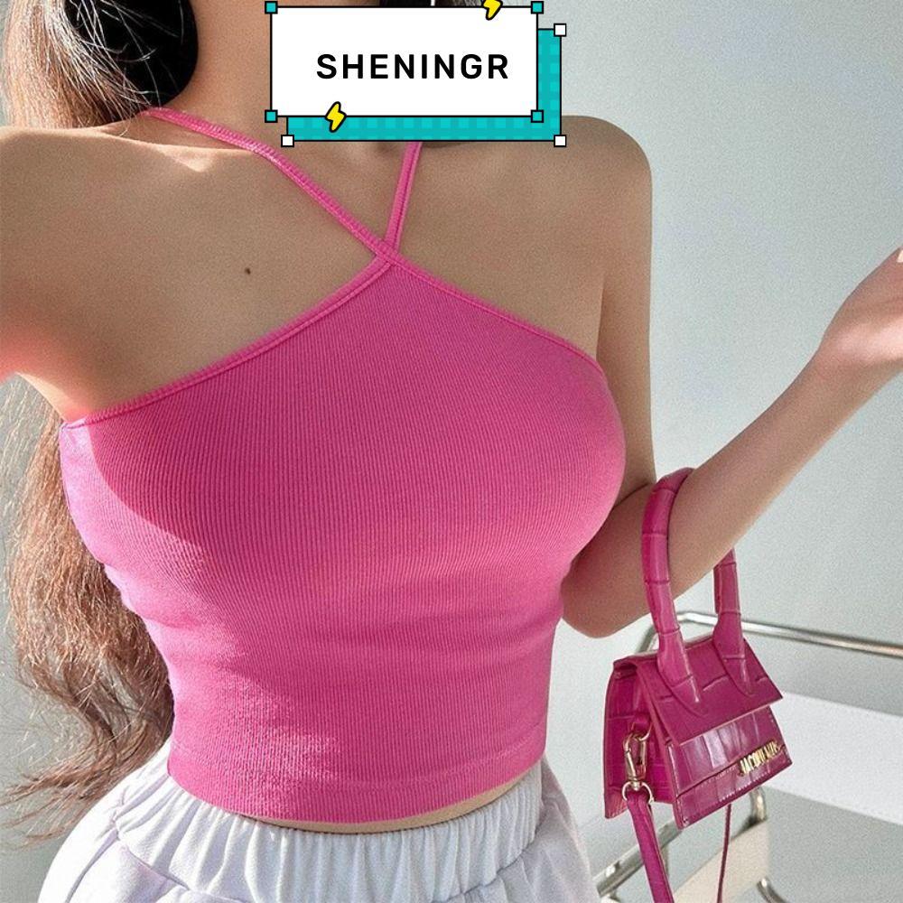 SHENING5R Cami Crop Top, Aesthetic Dopamine Summer Tops, Slim Fitting Short Y2k Coquette Clothes