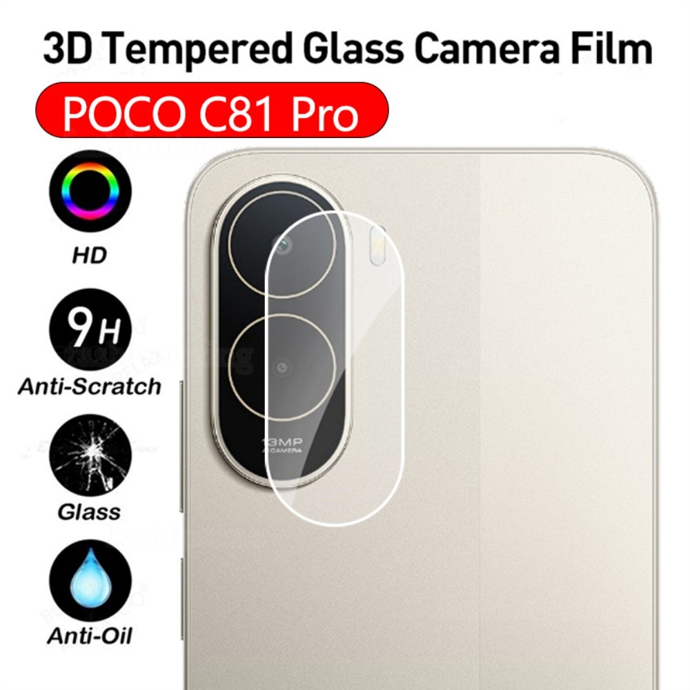 สําหรับ PocoPhone C81 Pro 5G 3D เลนส์กล้องกระจกนิรภัยคลุมทั้งหมดป้องกันฟิล์มสําหรับ Xiaomi Poco C81 