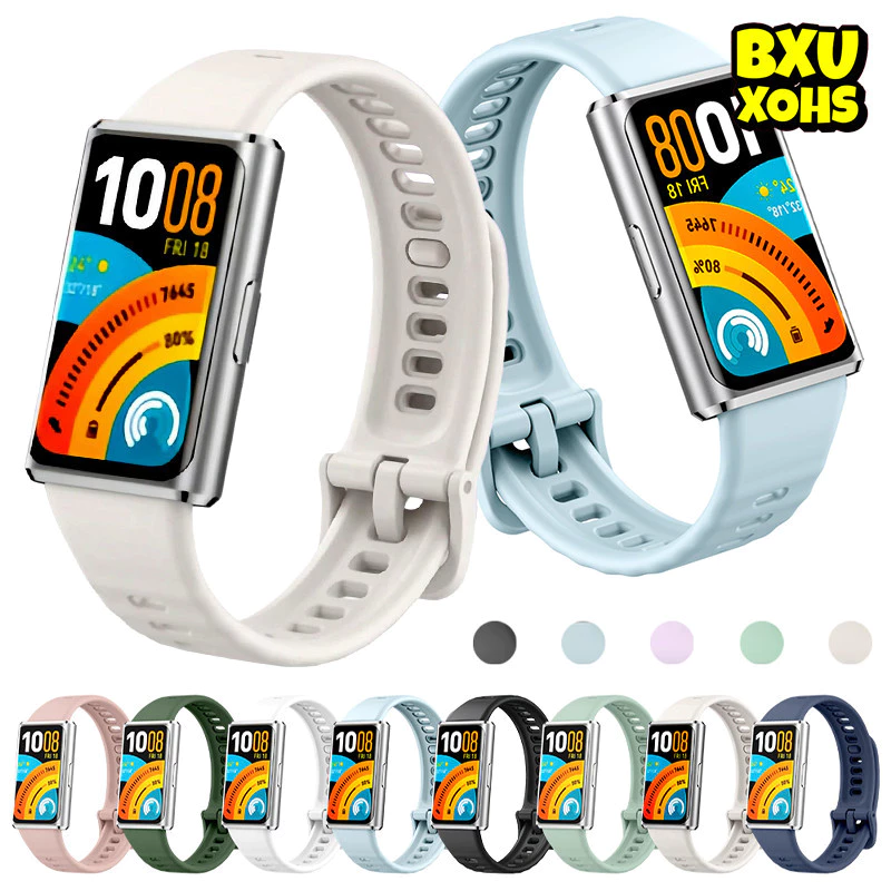 สายรัดกีฬาซิลิโคนอ่อน for Smartwatch Huawei Band 11/ Huawei Band 11 Pro สายพานยางปรับได้สายพานสร้อยข้อมืออุปกรณ์เสริม