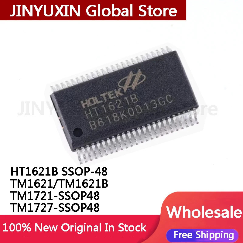 5 ชิ้น HT1621B SSOP48 TM1621 TM1621B TM1721 SSOP48 TM1727 SSOP48 ชิป IC ในสต็อกขายส่ง