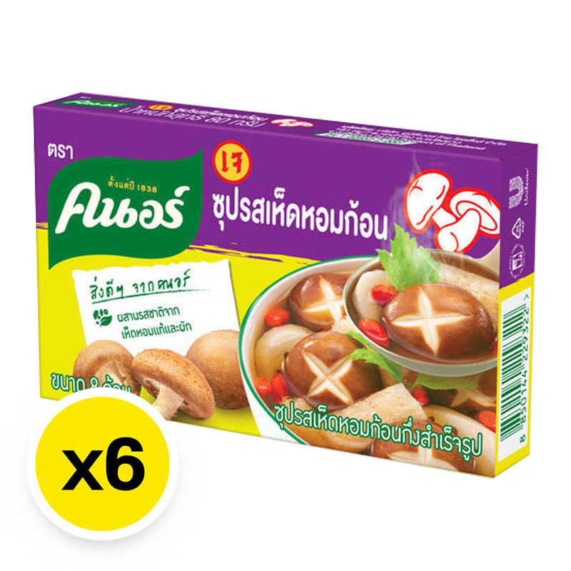 คนอร์ ซุปก้อน รสเห็ดหอม 80ก. X 6 (KNORR CUBE SHITAKE 80G. X 6)