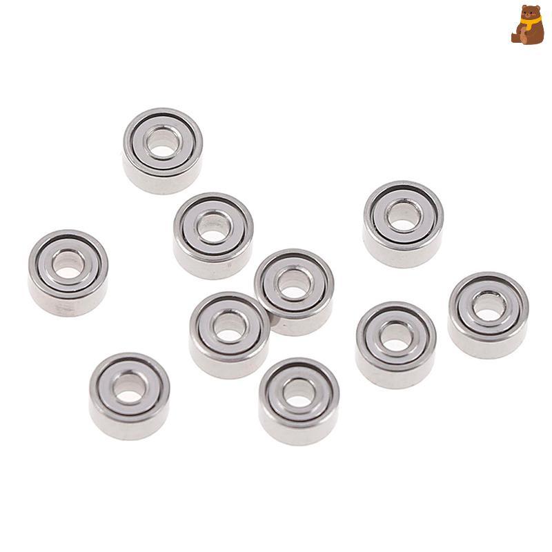 [TA] 10 ชิ้น 681XZZ 1.5x4x2 มิลลิเมตรเปิดแบริ่งขนาดเล็ก ball mini hand bearing spinner TH